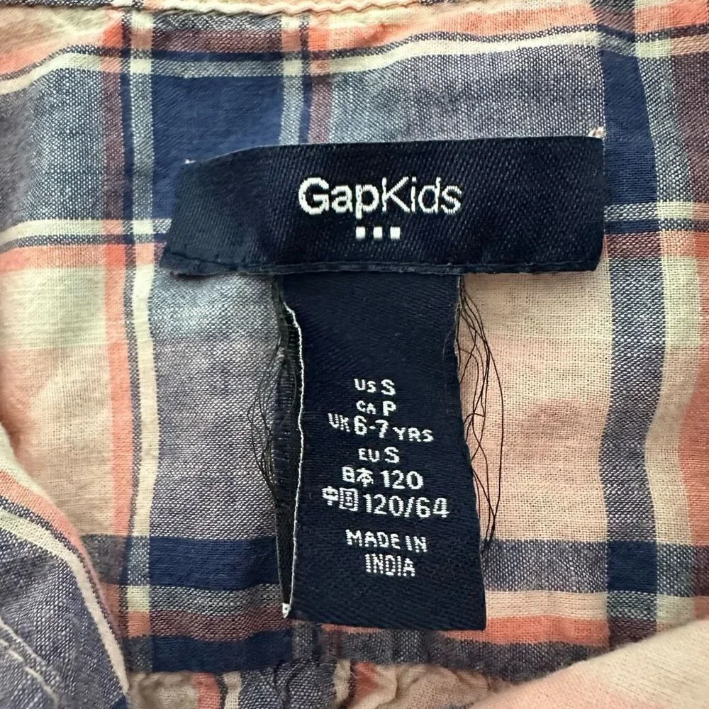 Gap Pink Plaid Button Down Shirt size Small
